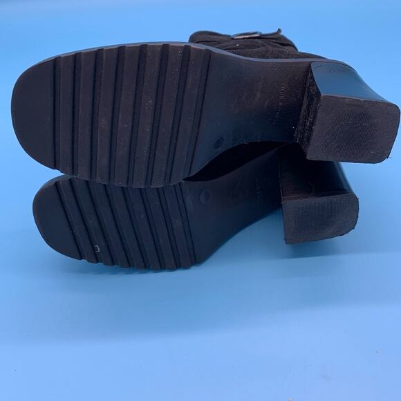 La Canadienne Black Suede Booties-6.5M - Picture 10 of 11